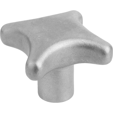 Kipp Palm Grip To DIN6335 D1=40, D=8 H=26, Form:C, Stainless Steel Blasted K0146.3040083